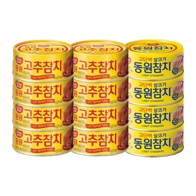 동원F&B 동원 고추참치 85g 8캔 + 라이트참치 85g 4캔