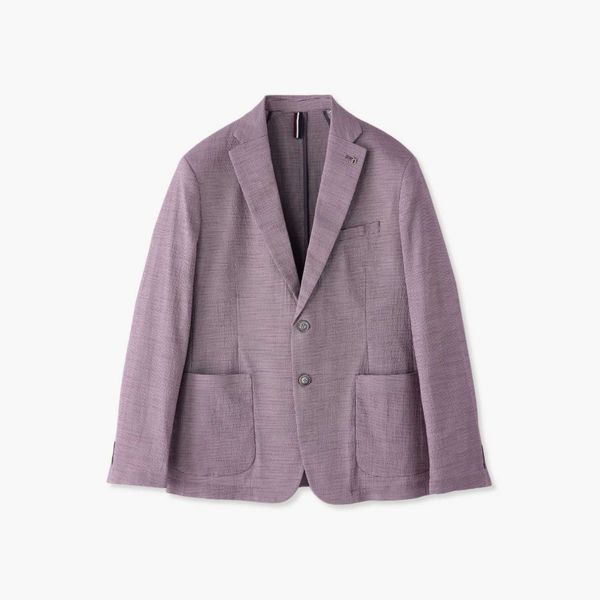 에스티코 [하프클럽]체크 시어서커 테일러드 자켓 핑크 DJAWB06CCP