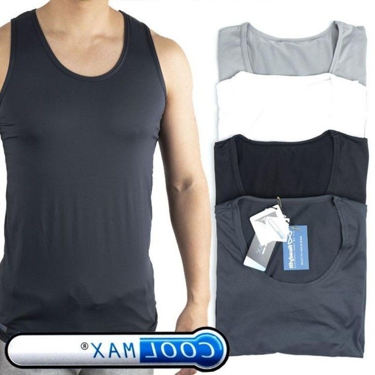 스판 쿨맥스 나시셔츠4종택1 스포츠이너웨어 나시 속옷 쿨맥스셔츠