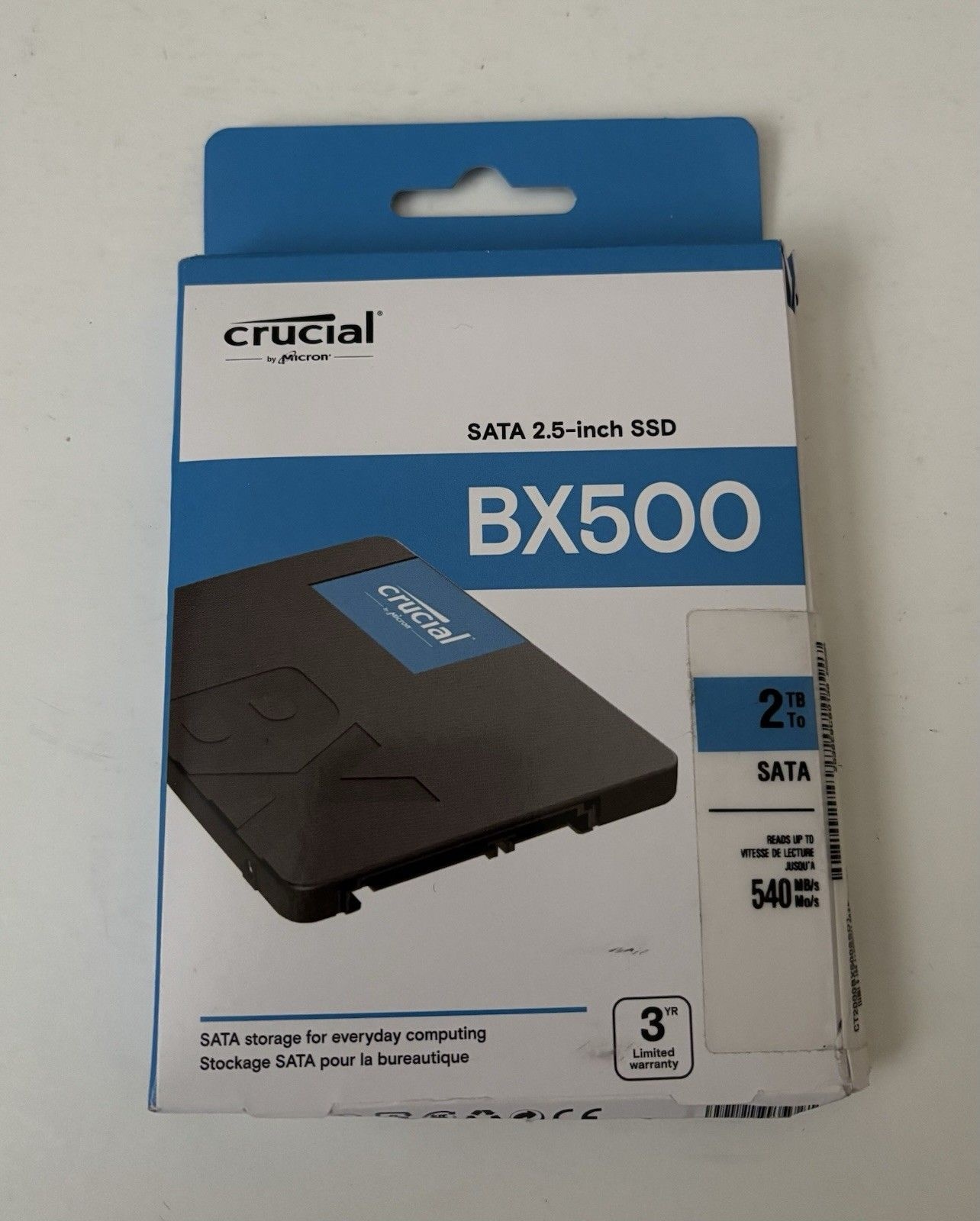 Crucial BX500 2TB SSD 솔리드 스테이트 드라이브[세금포함] [정품] 3D SATA 2.5 Internal - New Box 손상 3393899 127731446583