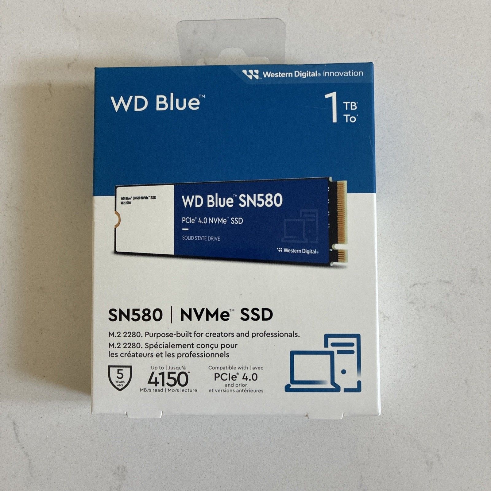 Western Digital 웨스턴 디지털 WD 블루 SN580 1TB NEW M.2 NVMe Internal SSD 솔리드 스테이트 드라이브[세금포함] [정품] 3393984 257376687455