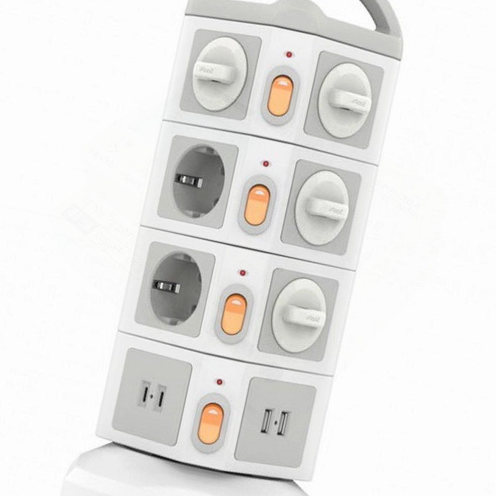 고용량 멀티탭 14구 캠핑용 타워 멀티 콘센트 안전 차단