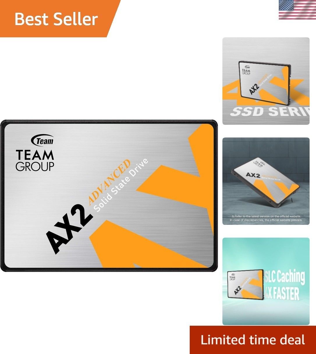 Unbranded AX2 256GB SATA III SSD 솔리드 스테이트 드라이브[세금포함] [정품] - 520 MB/s Read 속도 for Ultimate PC 게이밍 퍼포먼스 339419