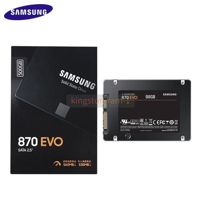 삼성 SAMSUNG [세금포함] [정품] 2.5 in 870 EVO 500GB Internal Solid State SSD 솔리드 스테이트 드라이브[세금포함] SATA 3 for LAPT