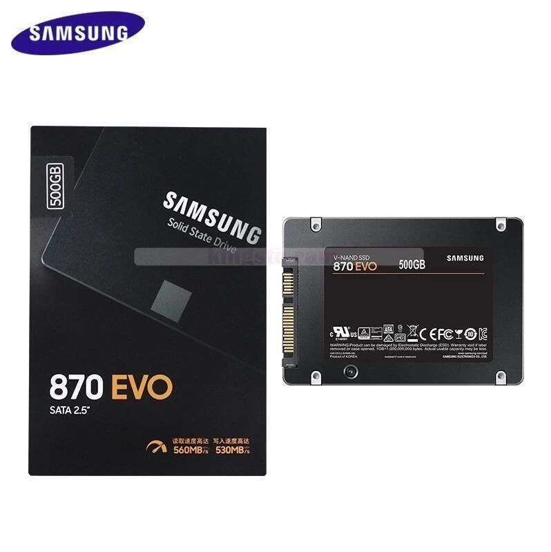 삼성 SAMSUNG [세금포함] [정품] 2.5 in 870 EVO SSD 솔리드 스테이트 드라이브[세금포함] 500GB Internal Solid State SATA 3 for LAPT
