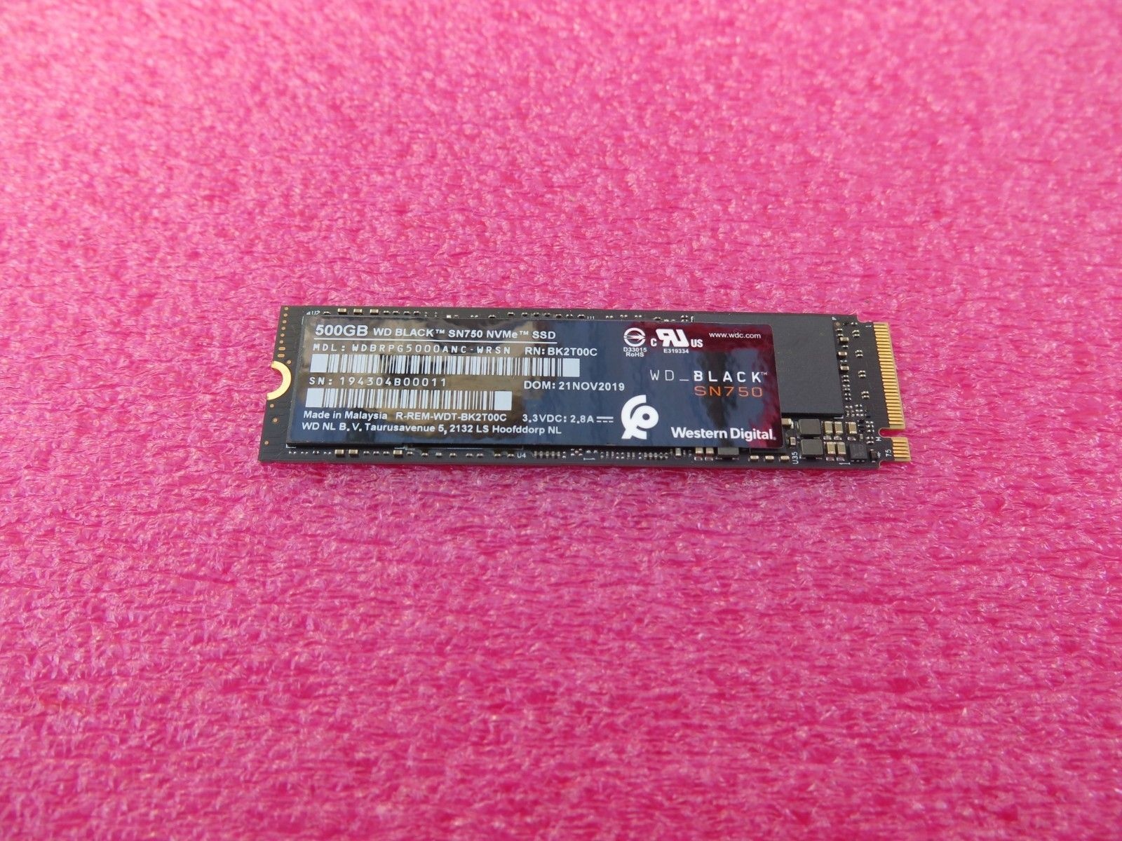 Western Digital 웨스턴 디지털 2280mm WD_블랙 500GB M.2 NVMe Gen 4.0 x SSD 솔리드 스테이트 드라이브[세금포함] [정품] SN750 0 Hours SE 3393959