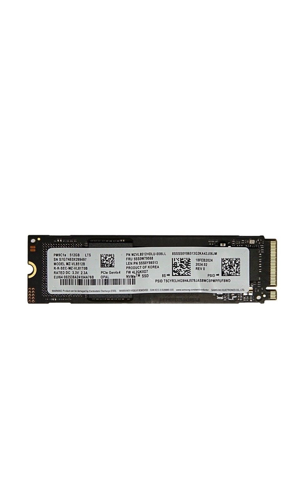 Samsung 삼성 SAMSUNG [세금포함] [정품] PM9C1a 512GB SSD 솔리드 스테이트 드라이브[세금포함] PCIe Gen4x4 NVMe MZ-VL8512B 3394021 26760000