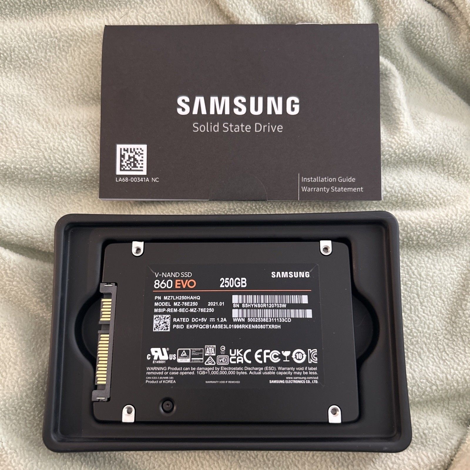 삼성 SAMSUNG [세금포함] [정품] MZ-76E250 860 EVO 250 GB 2.5 SSD 솔리드 스테이트 드라이브[세금포함] Sata 6Gdps 3394656 277441649