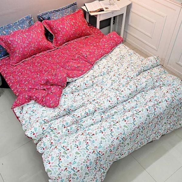 셀러허브 [하프클럽]그린 광목차렵이불Q