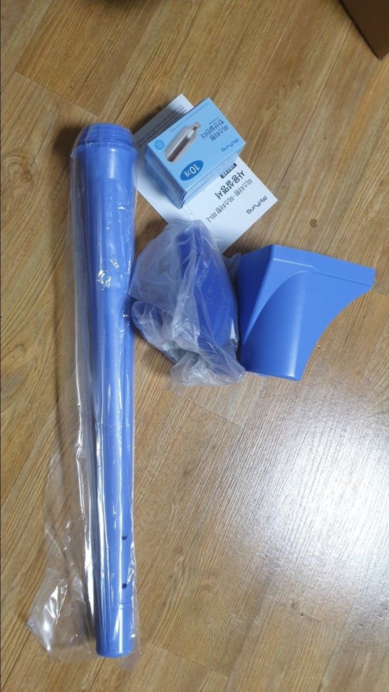 막힌 변기 배수구 뚫는법 막힘 뚫어뻥 미스터펑 탄산 실린더 20개 + 미스터펑 블루(변기용)