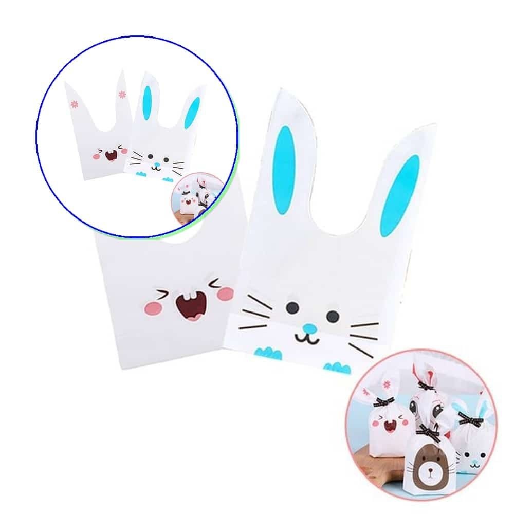 쌍문상회 선물포장간식봉투 마카롱박스 토끼 보자기 9.5x18cm 50P DD10721