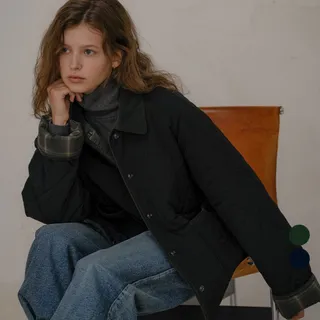 틸아이다이 Classic collar point quilting jumper [TIWT02JP02]_2color
