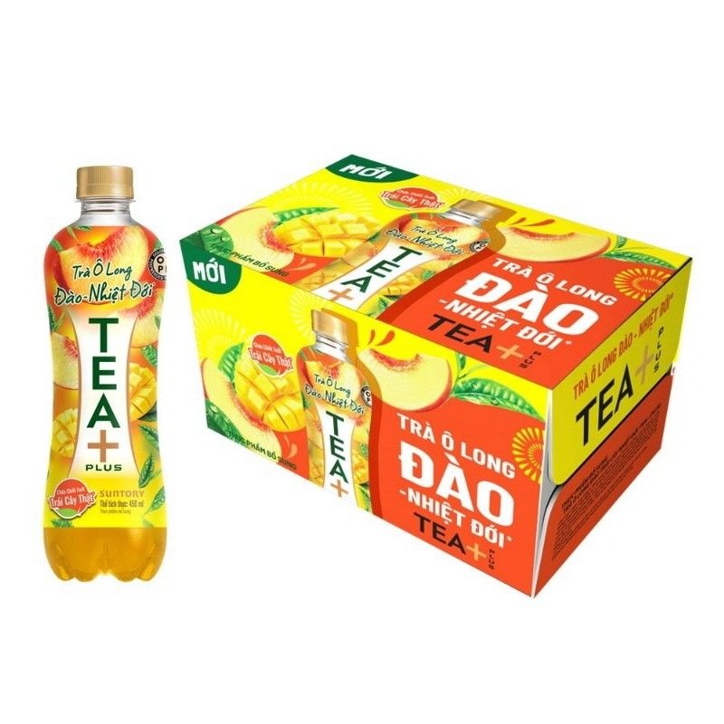 [해외] 베트남 티 플러스 열대과일 복숭아 우롱차 450ml x 24병