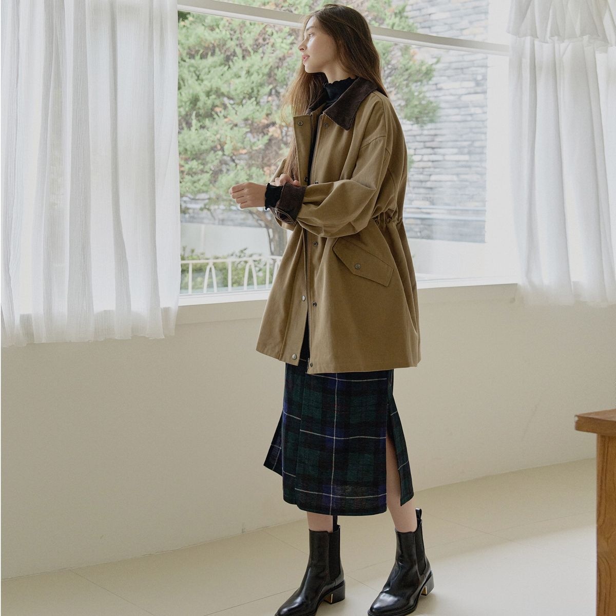 Corduroy Collar Safari Jumper - CAMEL