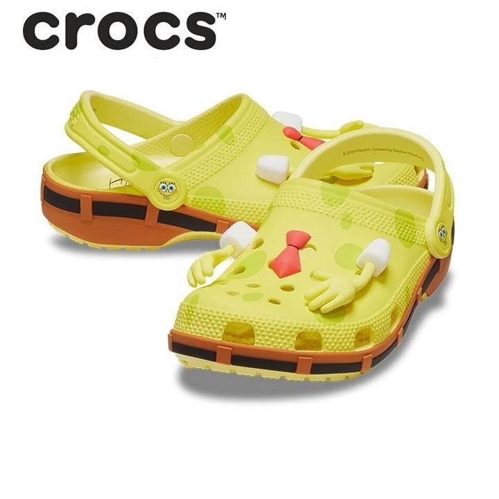 [해외] crocs 크록스 스폰지밥 클래식 클로그 뚱이 옐로우