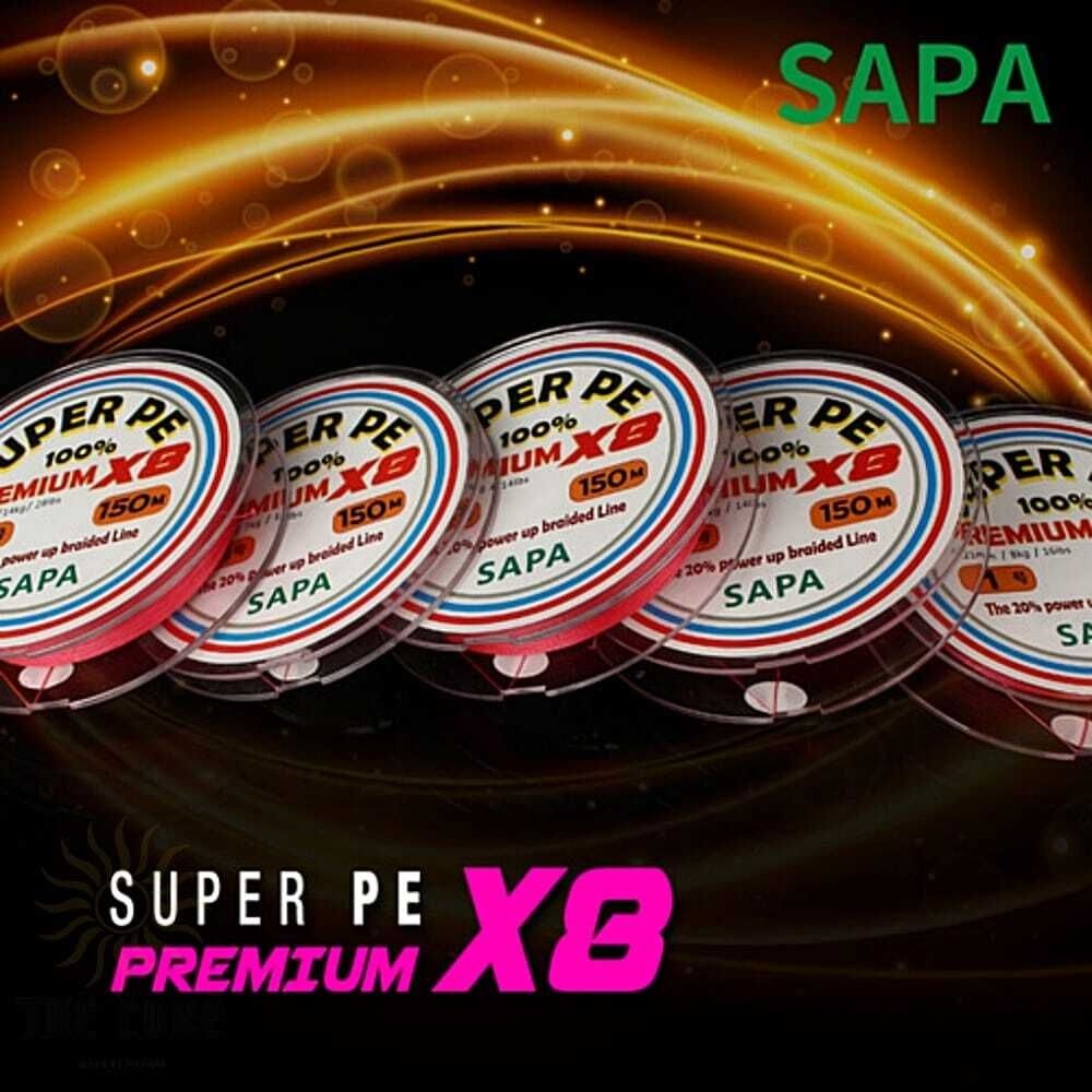 싸파 프리미엄 8합사 0.8호 150M 핑크 낚시줄 바다 루어 라인 1개입