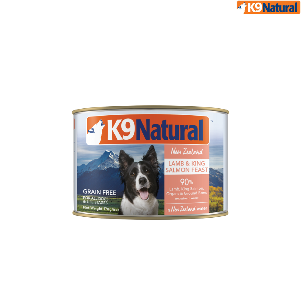 케이나인내추럴 프리미엄습식 내추럴 램 강아지 살몬 캔 K9 습식 사료 170g 1개