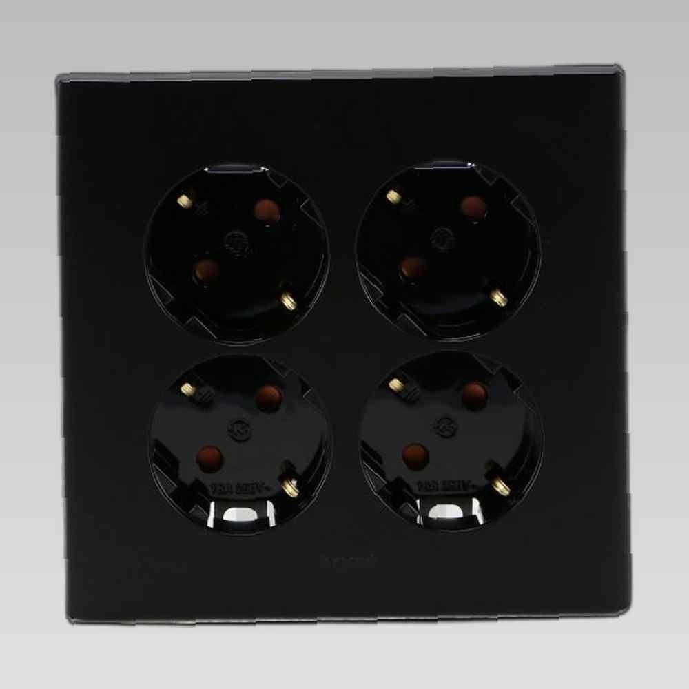 매입콘센트(아펠라) 4구(블랙) 멀티탭 멀티콘센트 2구콘센트 전기콘센트 고용량멀티탭 멀티탭3구 usb멀티탭