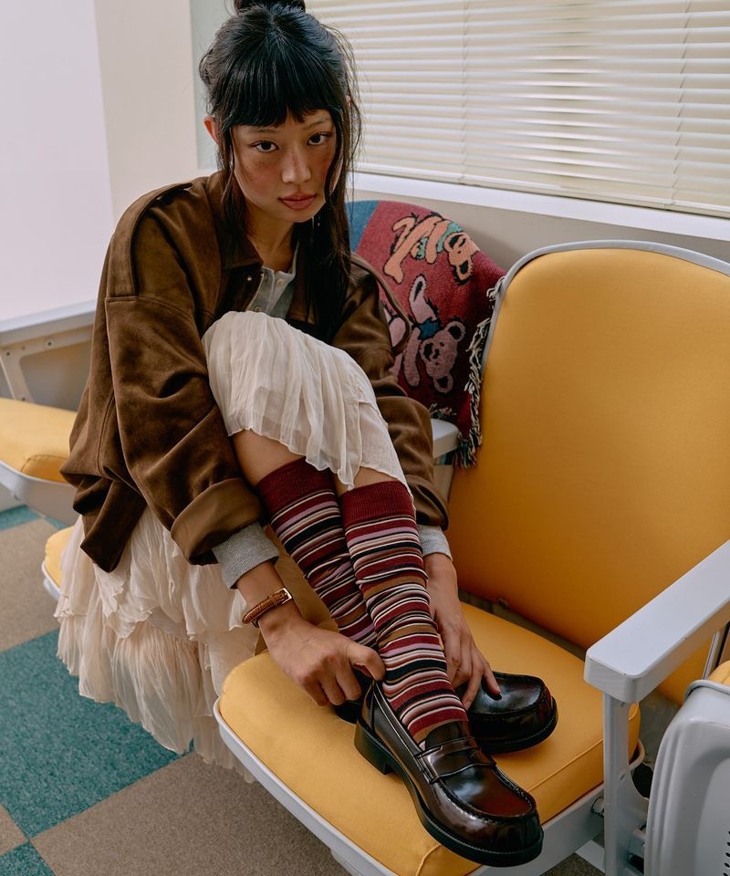 HARUTA [서지수 PICK]여성용 PU 스퀘어토 페니로퍼 HS4900_JAMAICA HRT4900JMC_MUSINSA 3110531