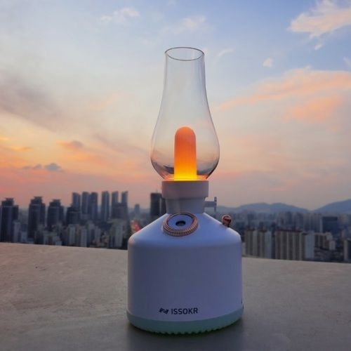 이쏘코리아 실내불멍 감성캠핑랜턴 가습기 차박 배터리 무선 무드등 조명 호롱 IHF200