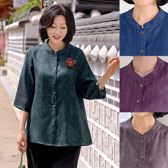 엄마옷 로즈맘 태하차이나풍기인견블라우스