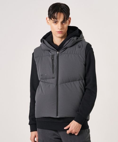 SPYDER <매장정품> 스파이더 SPYDER 공용 미드 자켓 베스트 SPKWCNDV001UCGR 211018