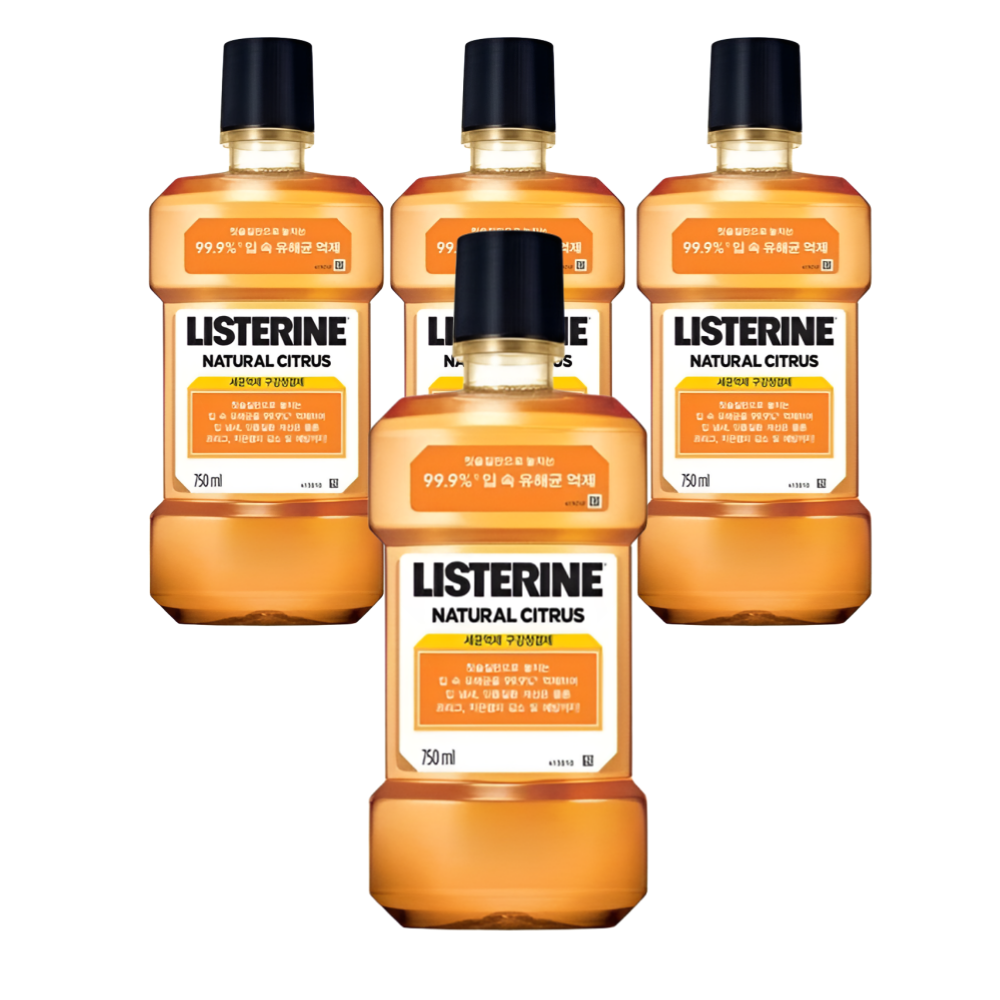 리스테린 내추럴 시트러스 750ml 4개
