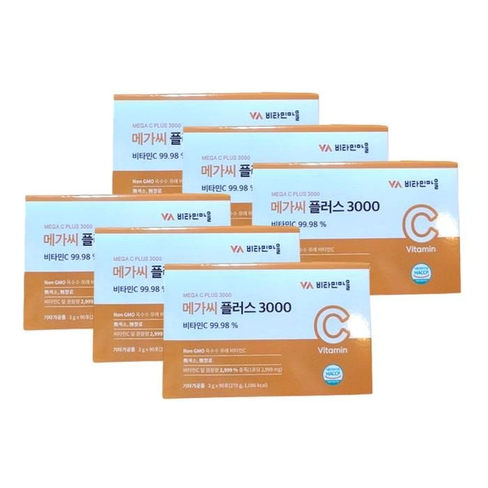 메가씨 플러스 3000 비타민C 3g x 90포 x 6박스