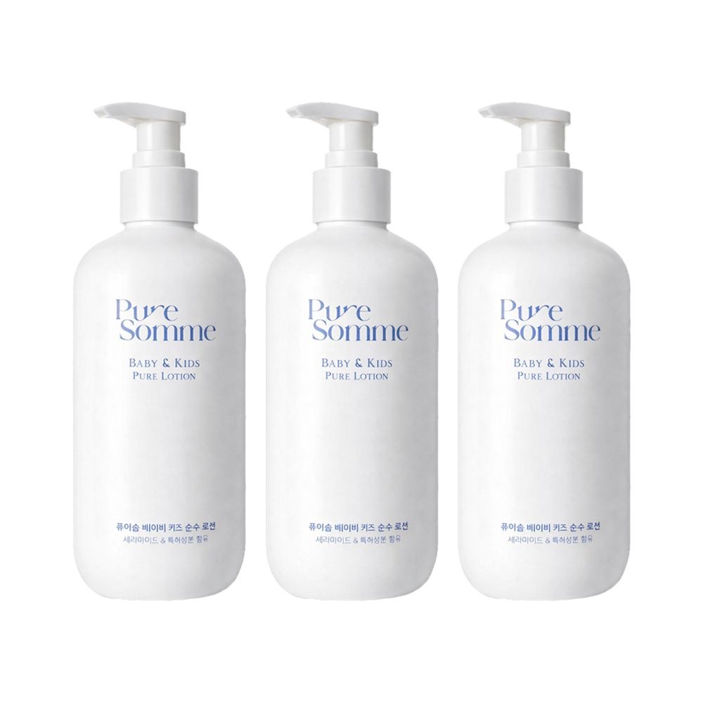 퓨어솜 베이비 앤 키즈 퓨어 로션 360ml, 3개, 트리플클린 약산성 아토케어
