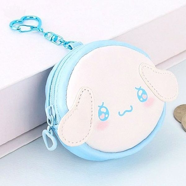 동전 장식 가방 수납 페이스 원형 지퍼 소품 미니 캐릭터 고리 파우치 지갑 열쇠