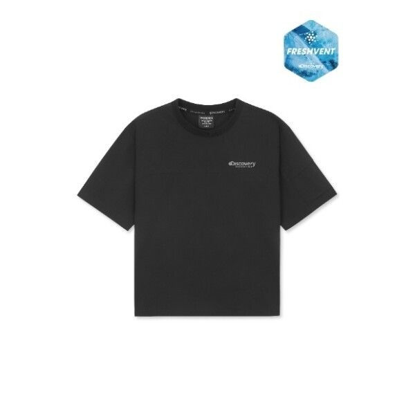 디스커버리 익스페디션 [디스커버리] 키즈반팔티 AQS DKTR76053-BKS 키즈 프레시벤트 경량 우븐 소매 포켓 트레이닝 반팔티셔츠