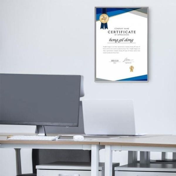 셀러허브 [하프클럽]모던라인 포스터액자프레임 A3 액자 평면 그레이