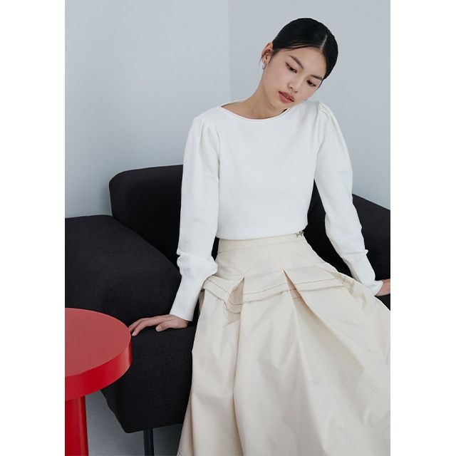 ER1EK101보트넥볼륨소매풀오버 DJ 1142279