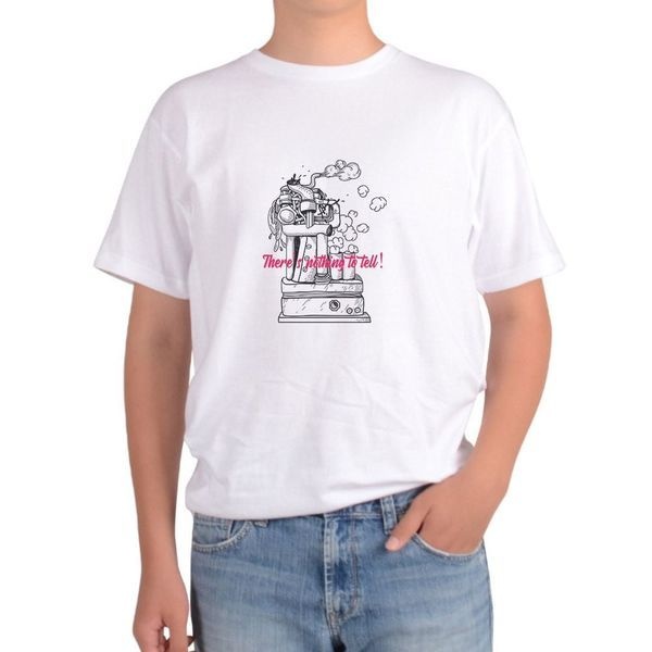 [하프클럽]오버핏 라운드티 말할것도없어요 커피머신 블랙라떼