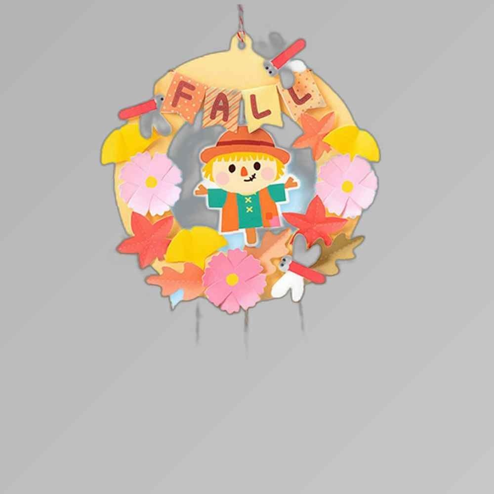 네이처뮤지엄 가을이왔어요 허수아비 가을 종이리스 만들기키트 가을리스 가을만들기