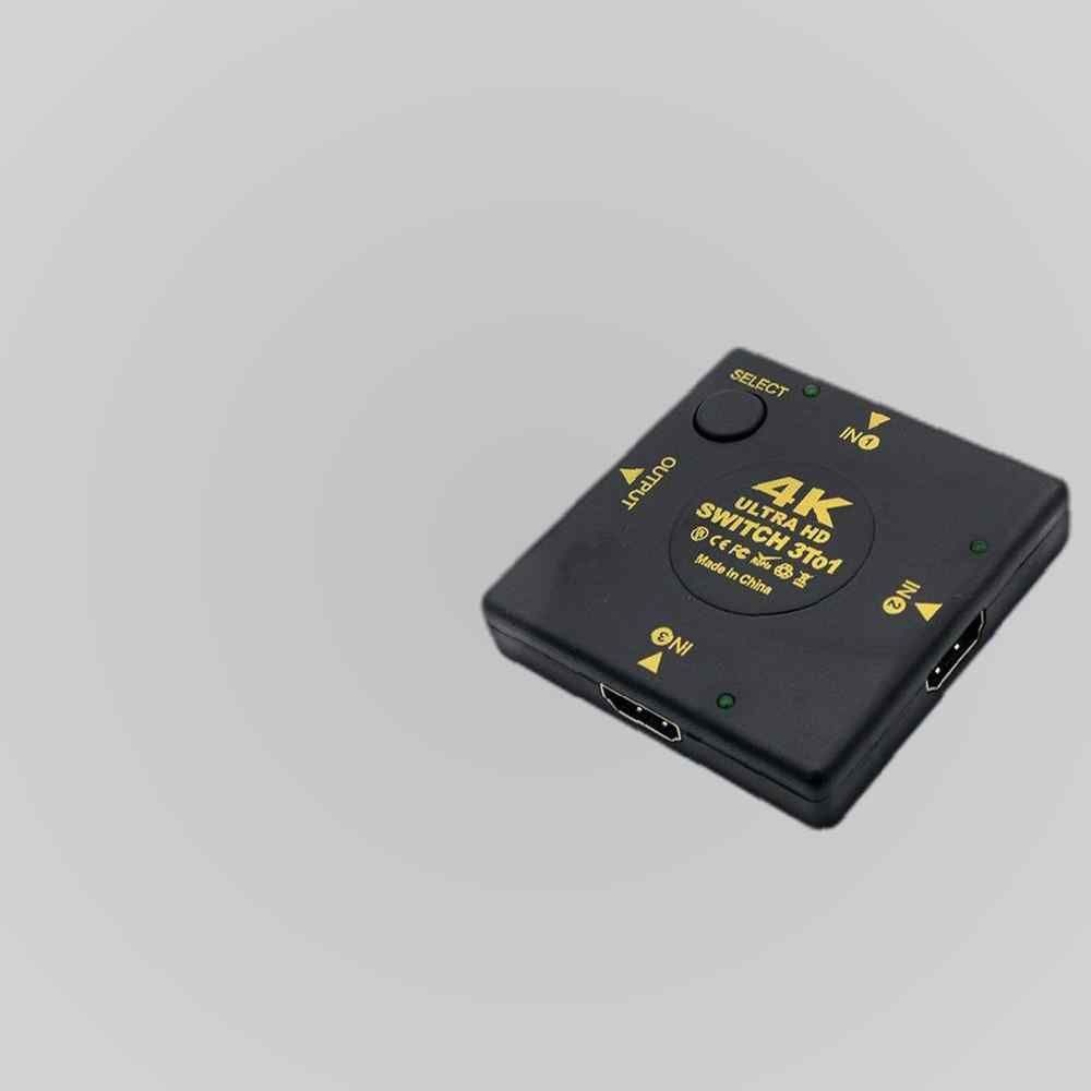 Coms HDMI 선택기 3대1 4K2K 영상분배기 30Hz 공유기 분배기 케이블 영상 리피터 젠더 셀렉터 DVI 출력