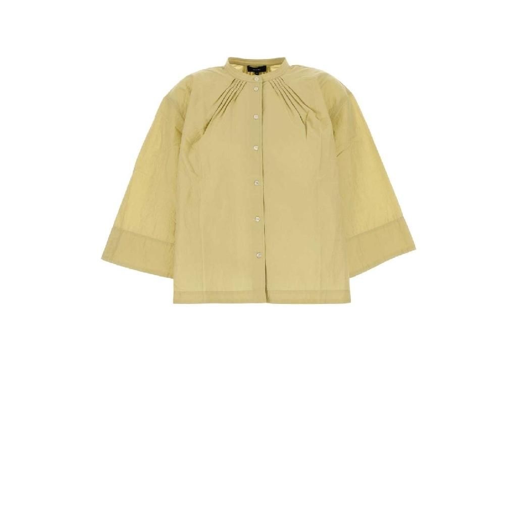 SOEUR [X45]쉐르 CHE1525 VER4224W Pistachio green cotton blend oversize Bucarest shirt 여성 셔츠 남방 블라우스