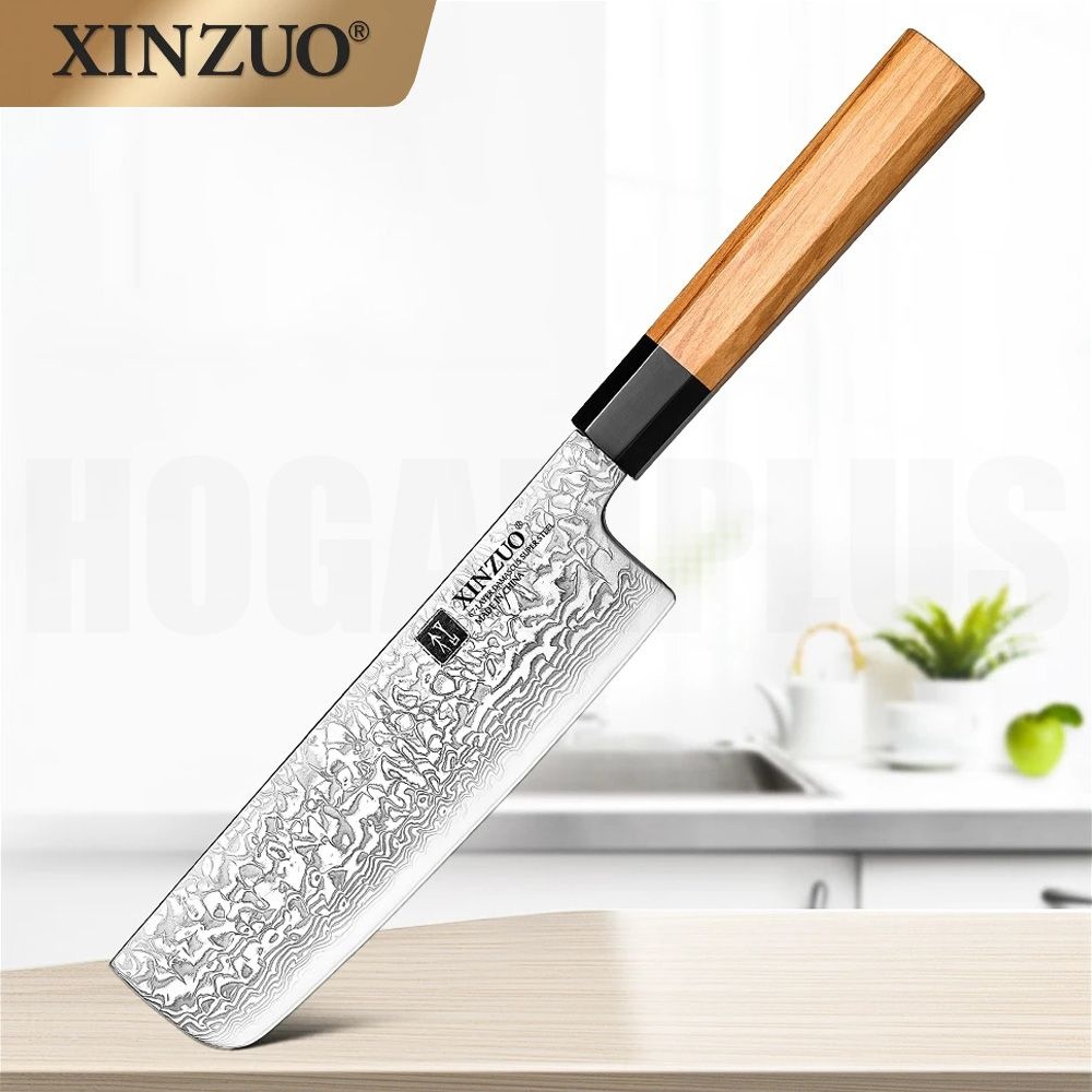 XINZUO 나키리 명품 다마스커스 키친 야채 주방 칼 식도 팔각핸들 PM8-XC