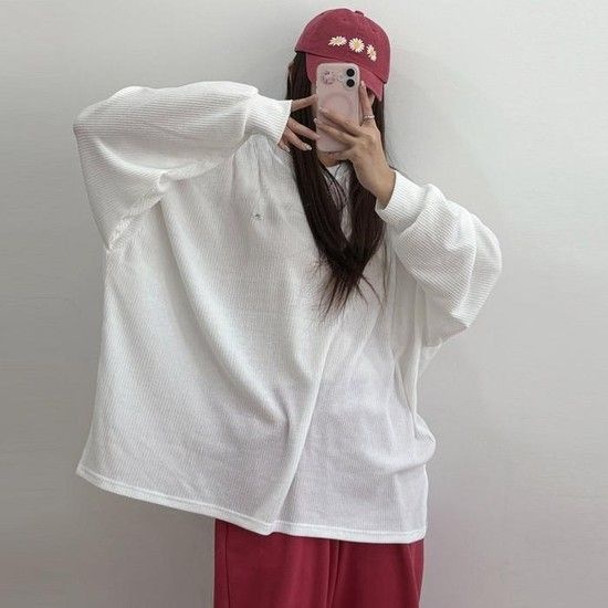 아이우먼 하트뱃지잔골지티셔츠 GBX272M602 빅사이즈 (46355509)