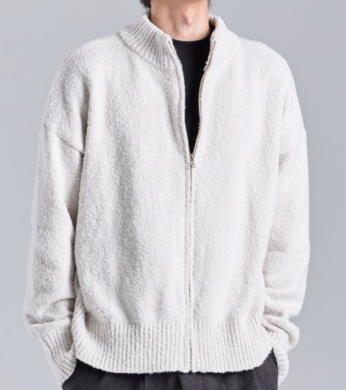 BUTTON SEOUL <매장정품>BUTTON SEOUL 버튼서울 BUTTON 타올 텍스쳐드 니트 모크넥 집업 가디건 (아이보리) 10234 25F 1240822