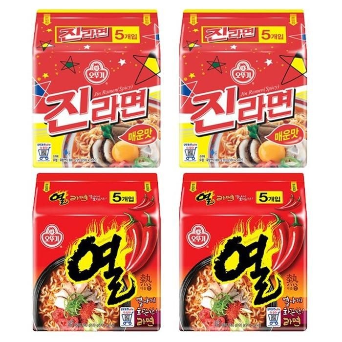 오뚜기 오뚜기 열라면 10봉 +진라면 매운맛 10봉 (총20봉)