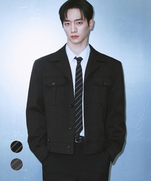 <매장정품> DRAW FIT 드로우핏 [서강준 PICK]슬림 레지멘탈 타이 [2COLORS] DFAC6105 1097696