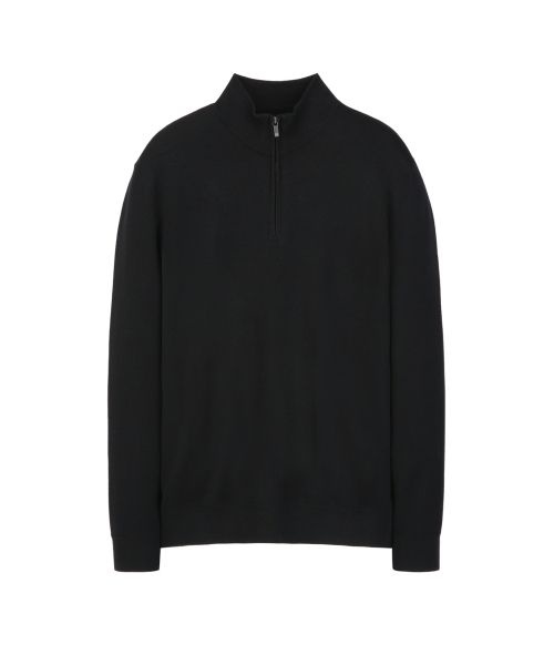 <매장정품> JILLSTUART 질스튜어트 NEWYORK MEN 울 하프 집업 니트 - 블랙(JNSW6A301BK) JNSW6A301BK 1241731