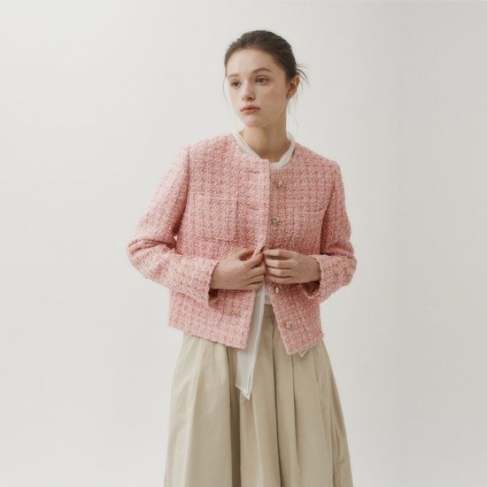 [코인코즈][정가299000원]코인코즈 라운드 포켓 트위드 자켓_DW5SJ104 3130905