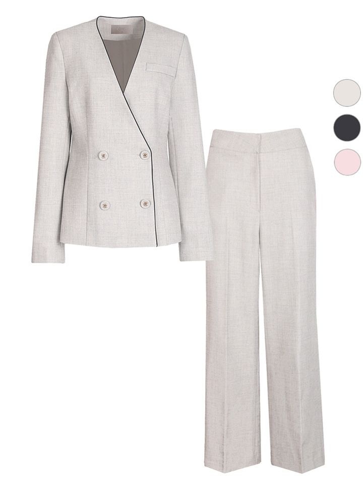 비비드 시크릿가너 SET 여성 라색 봄가을 정장 자켓+팬츠 세트1206691