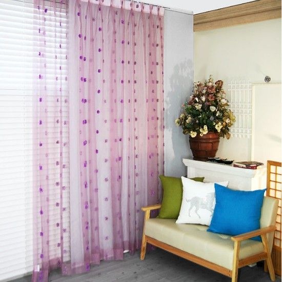 나산데코 다하임 핑크드림 쉬폰커튼 7614-8 2배나비주름 200x240