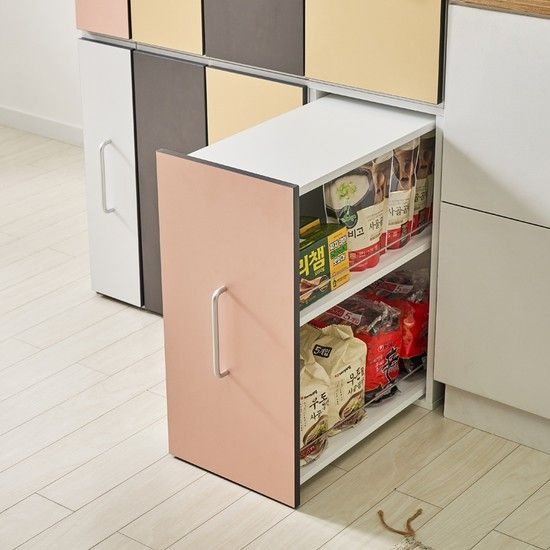 버니스 슬라이딩 다용도 주방 300x624 틈새 광폭 수납장 BOS097