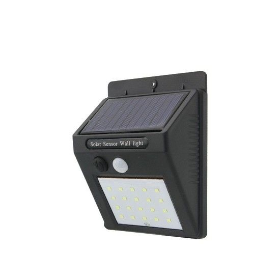 협력사 태양광 라이트 벽면설치 20LED-ON 스위치 Black 동작