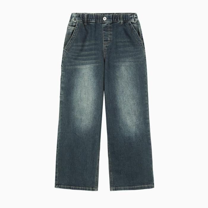 [패션플러스][행텐주니어]행텐틴즈 동백01 풀밴딩 와이드 데님팬츠_네이비 14560-055-202-10-277 (46771677)