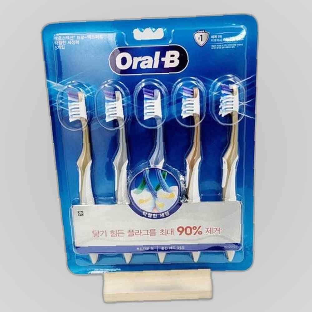 OralB OralB 프라그제거 파워팁 크로스액션 칫솔 5개입 탄력모칫솔 치석제거